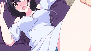 Hot hentai: hot girl with big boobs seduces her masseur and gets her pussy teased with his hands
