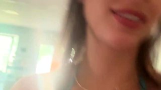 Amateur striptease and Solo masturbation