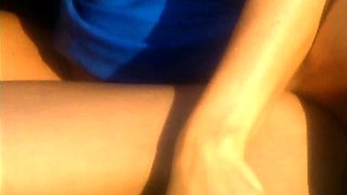 StrapOn Lesbian with big boobs fucks her blonde sexy GF