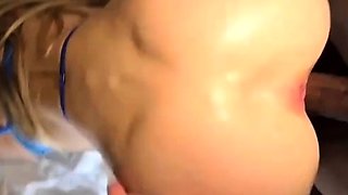 Tall cuckold blond gets her tight ass drilled hard and deep