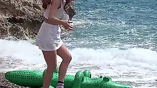 Vlog Lissa Brown Goes to a Nudist Beach to Film a Custom Video