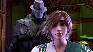 Sexy Petite Asuka gets Destroyed by Mr. X in Public Library (Exclusive Sex Game) 60 FPS