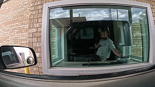 Asian teen Kimiko Fox rips boxers for rough lunch break fuck at work