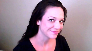 Big dildo masturbation in POV amateur camera to seduce and to make you cum with from true authentic big tits American girl