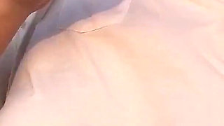 Blonde Amateur with Big Tits Is Walking Without a Bra