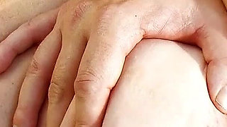 Fat blonde Milf Dickxy ass fucked by strangers on the beach
