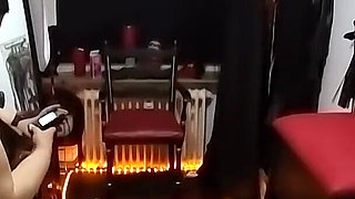 Dominant Brunette MILF Stretches Submissive Ass Wide with Toys