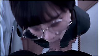 After A Junior College Student Gave Him A Nice Blow Job, He Shot A Lot Of Sperm On His Chest