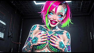 Cute Sexy Talk and Boobs, Ai Animation