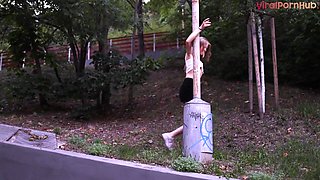 Diana Mesmerizes with Outdoor Flashing Fun Passionate Play