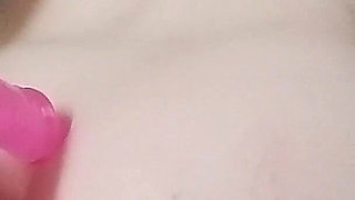 Pussy and Ass Fucked with Two Dildos, Orgasm, and Gentle Moans