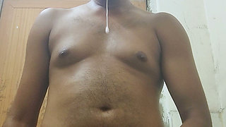 Indian bengali boy cum show with dirty talk with smoking