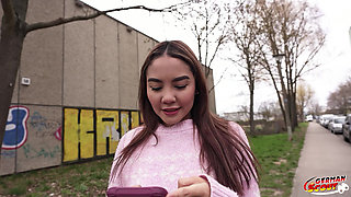 German Scout - Half Asia Latina Allison Sweet Pick up for Hard Casting Fuck