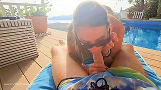 Pov handjob and blowjob with a brunette fox
