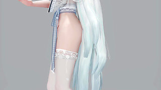 [mmd] Yanhe Qianzhan Erotic Ancient Style Hanfu Big Tits Shake the Pussy to Reveal the Succubus Pattern