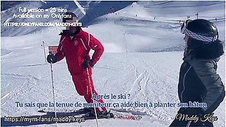 Maddy Keys - 2 French Sluts Have Sex With Snow Ski Teacher - 100% Real