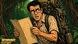 Jungle Cuckold. While the Husband Was Looking for the Trail Jungle, the Black Guy Was Fucking His White Wife