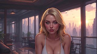 Cloud Level Olivia in the Future Sexy Teasing Showing Her Big Cleavage Part 2