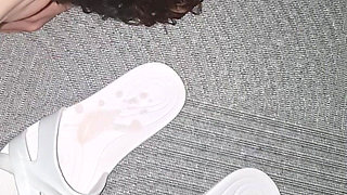 My Cuckold Slave Cum on My Slipper