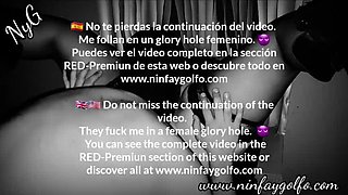 Hotwife Ninfaygolfo Gets Double-Teamed by Hubby & Young Stud - Rough Blowjob & Creampie Threesome