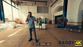 Daddy4k. little crevice for a lovely warehouse deal