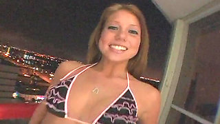 Babe gags on a massive cock then gets fucked to a mouth cumshot