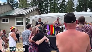 Lesbian Outdoor Orgy on Stage - Fuck-A-Palooza Festival Squirting Show