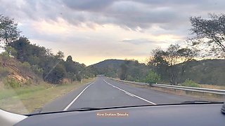 Hot Indian MILF Flashes Her Heavy Cleavage While Driving in Outback - Risky Public Tease!