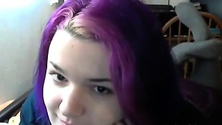 Emo Goth Girl's Foot Fetish Webcam Show