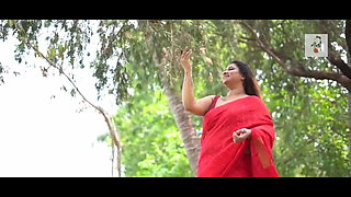 Puja in Red Color Saree