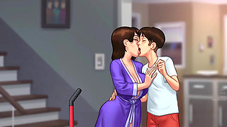 Taking advantage of every moment of the day to fuck my stepmom whenever I can - summertime saga