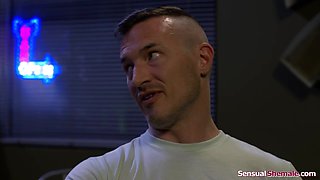 Busty tgirl bartender Emma Rose anal reamed by her customer