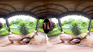 Pretty in paradise: Blowjob, Cowgirl  Latina VR Porn