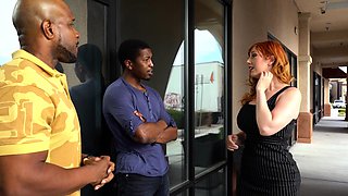 Redhead Wife Lauren Does Business With Two Black Guys They
