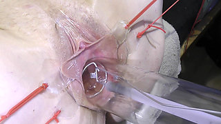 Far Spread Pussy Close up Fucking with Lamp 1000watt