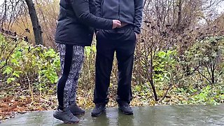 My Stepmom Takes Control of My Dick Outdoors