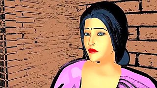 Indian Housewife Brutal Anal Sex with 3D AI Girl - Hot Hotel Face Fuck & Gaping Cumshot