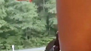 Riding Big Bicycle Dildo for My Neighbour