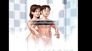 Summertime Saga - Step Mom Caught In shower - Fucked Step Mom In shower - Creampie Inside - Animated porn