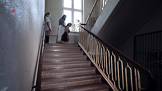 Lazy Cleaning Girl Andrea Has to Absolve a Rough Work Training