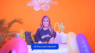 Brazils naughtiest dwarf playing with a dildo her size