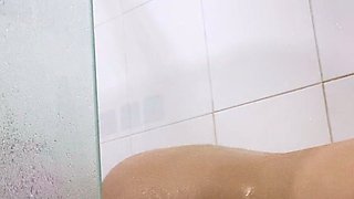 Busty brunette solo masturbation