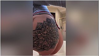 Thick Big Titty Tattooed Milf Rides Huge Dildo Till - She Squirts