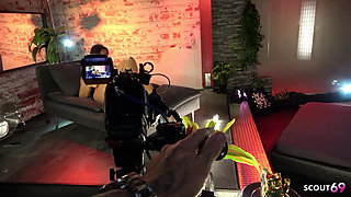 German Curvy Big Ass Teen Sofia Seduce to Suck at First Time Model Job