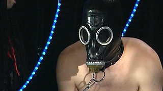 German Domina Putting Huge Toys in Sub Asshole