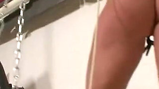 Dominating hanging out with pussy in dildo