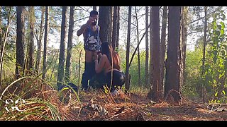 Wife Fucking in the Woods with the Black Big Dick