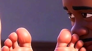 Elderly Granny Getting Feet Oiled & Licked - Sole Licking Pleasure
