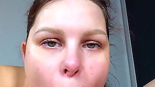 Hot Wife Sucking Cock and Swallowing Every Drop of Hot Sweet Cum