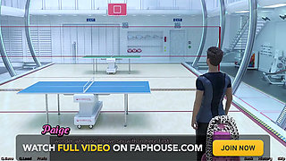 Stranded in Space - Petite Brunette Wants to Do It on Ping Pong Table